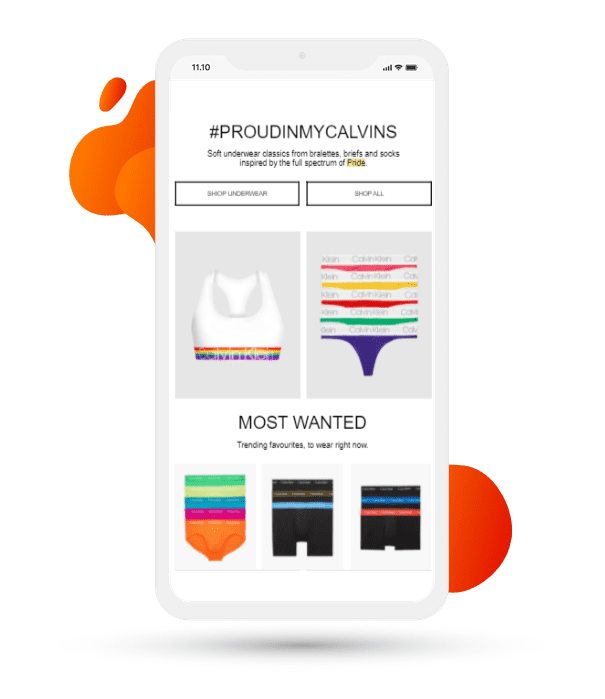 Calvin Klein Pride email example