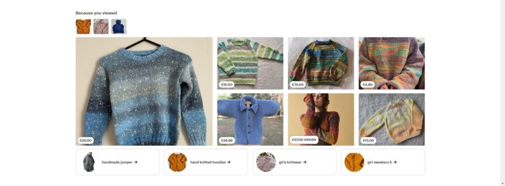 Etsy, because you viewed personalization.